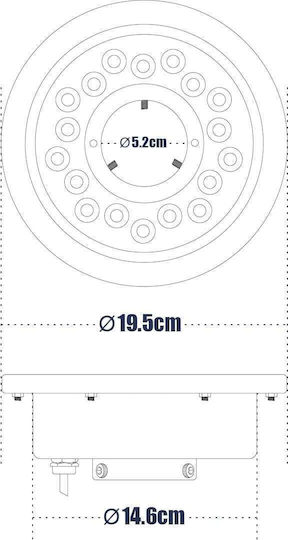 GloboStar Denis Untertauchbarer LED Pool-Scheinwerfer mit Mehrfarbigem (RGB) Licht 90440