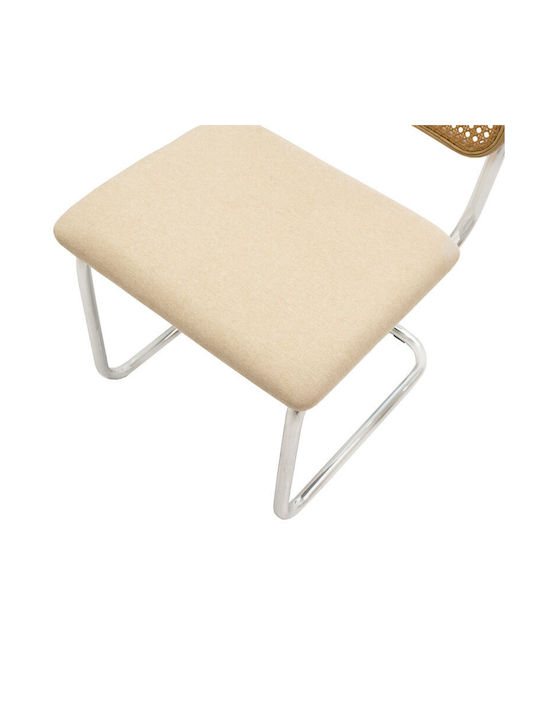 Lusy Kitchen Metallic Chair Beige-base 50x55x82cm