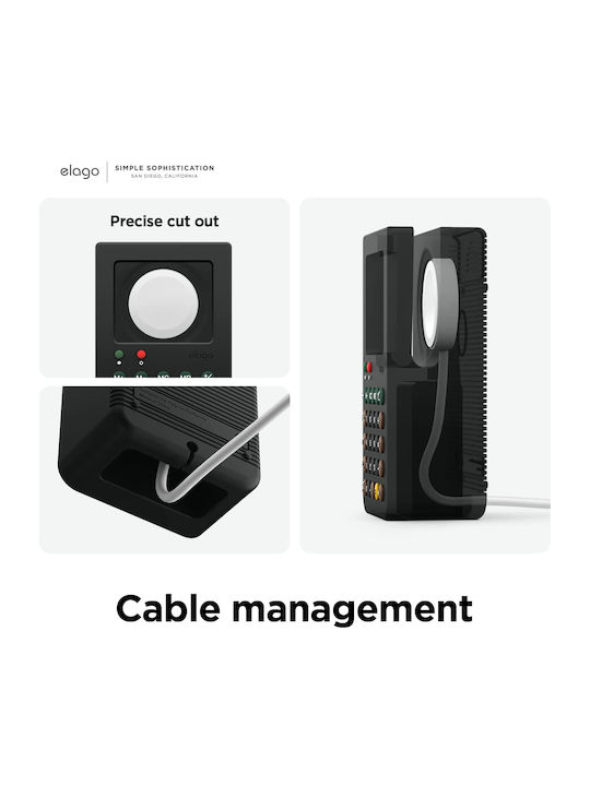 Elago W8 Stand Charging Station Зарядно за Apple Watch Черен
