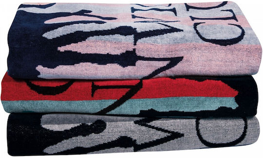 Greenwich Polo Club 3776 Beach Towel Cotton Gray / Ecru 180x90cm.