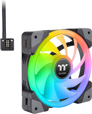 Thermaltake Swafan EX14 Set Ventilator Carcasă 140mm cu Iluminare RGB și Conexiune 9 pini 3buc