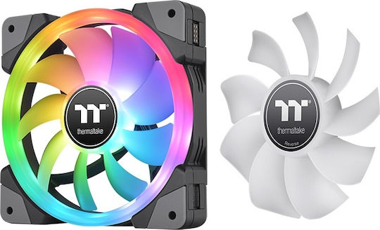 Thermaltake Swafan EX14 Set Ventilatoare Pentru Carcasă 140mm (2000rpm / 81.6cfm) Cu Iluminare RGB Și Conexiune 9 Pini 3 Bucăți