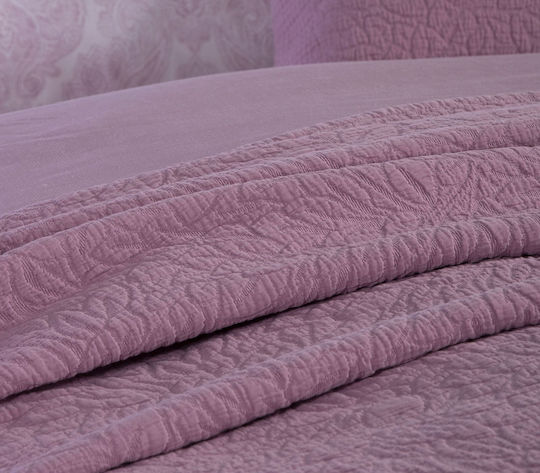 Nef-Nef Homeware Annita Pique Blanket Double 230x250cm Mauve