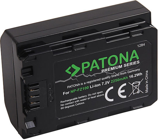 Patona Μπαταρία Φωτογραφικής Μηχανής Premium NP-FZ100 1284 Ιόντων-Λιθίου (Li-ion) 2400mAh Συμβατή με Sony NP-FZ100
