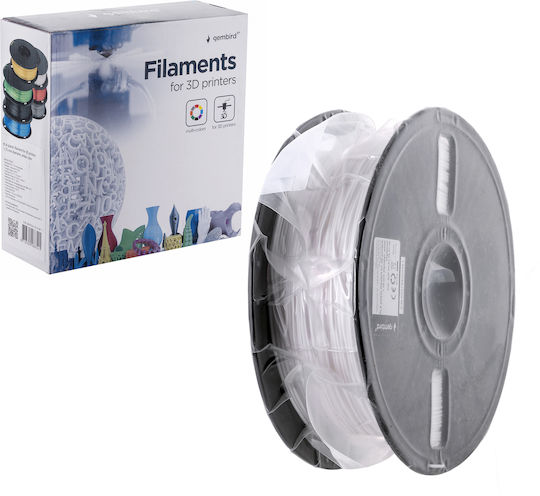 Gembird PLA 3D Printer Filament 1.75mm White 1kg 1pcs (Spool)
