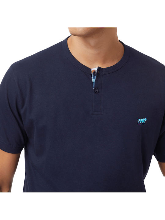 Minerva Men's Summer Pajamas Set Blue