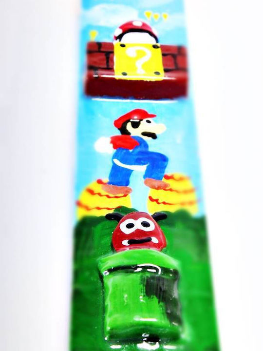 Пасхална Свещ Супер Марио Плакет Ароматична И Handmade Handmade Super Mario 25см