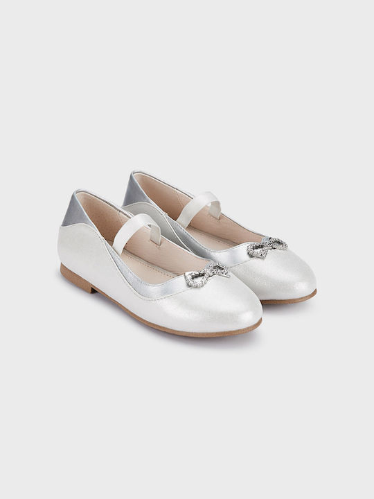 Mayoral Kids Ballerinas with Elastic Strap White