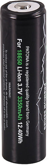 Patona Premium Series Επαναφορτιζόμενη Μπαταρία 18650 Li-ion 3350mAh 3.7V 1τμχ
