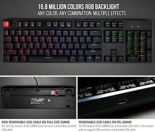 Glorious PC Gaming Race The GMMK Gaming Mechanical Keyboard with Gateron Brown switches and RGB lighting (English US)
