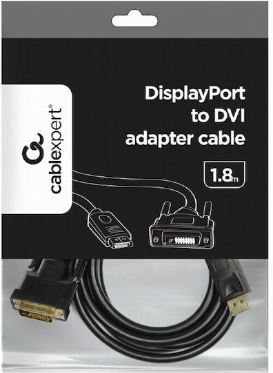Cablexpert 1.8m DVI-D male to DisplayPort male Cable Black (CC-DPM-DVIM-6)