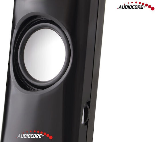 Audiocore Audiocore AC860 Ηχεία Υπολογιστή 2.0 με Ισχύ 8W σε Μαύρο Χρώμα