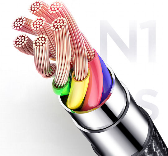 Joyroom S-1030N1 Braided USB 2.0 to micro USB Cable Μαύρο 1m
