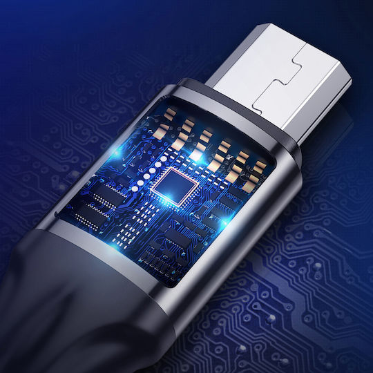 Joyroom S-1030N1 Braided USB 2.0 to micro USB Cable Μαύρο 1m