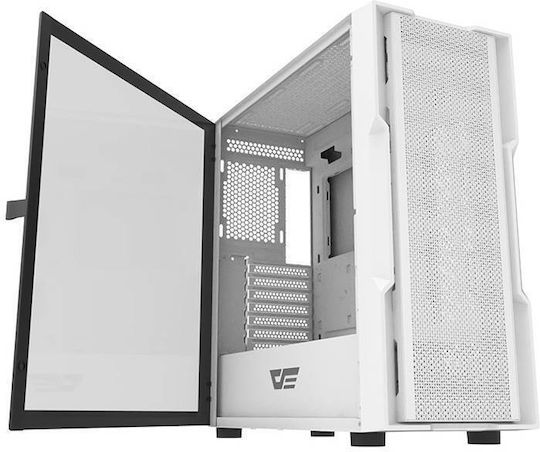 Darkflash DK431 Gaming Midi Tower Computer Case with Side Window White