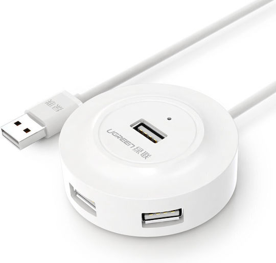 Ugreen CR106 4-Port USB 2.0 Hub with USB-A Connection White
