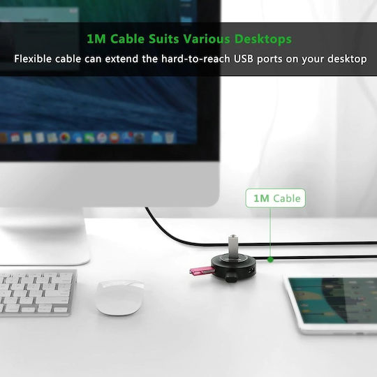 Ugreen CR106 4-Port USB 2.0 Hub with USB-A Connection White