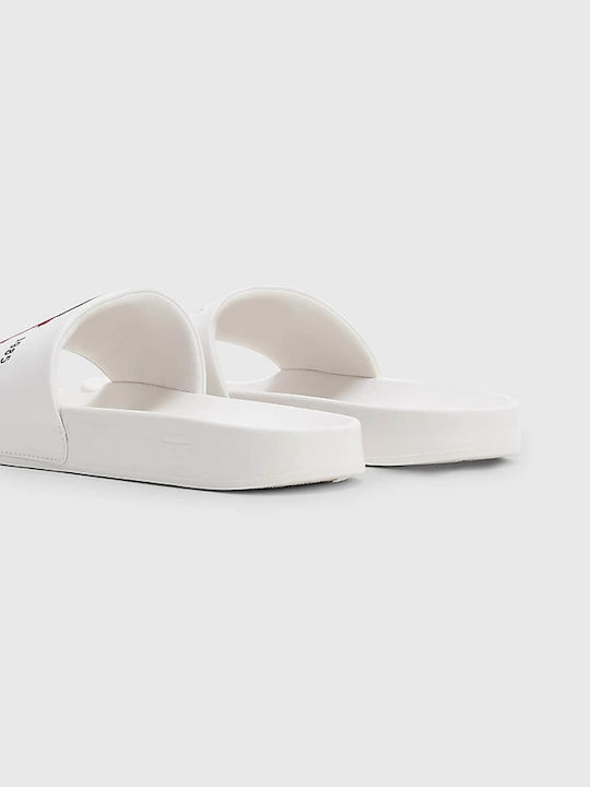 Tommy Hilfiger Men's Slides White