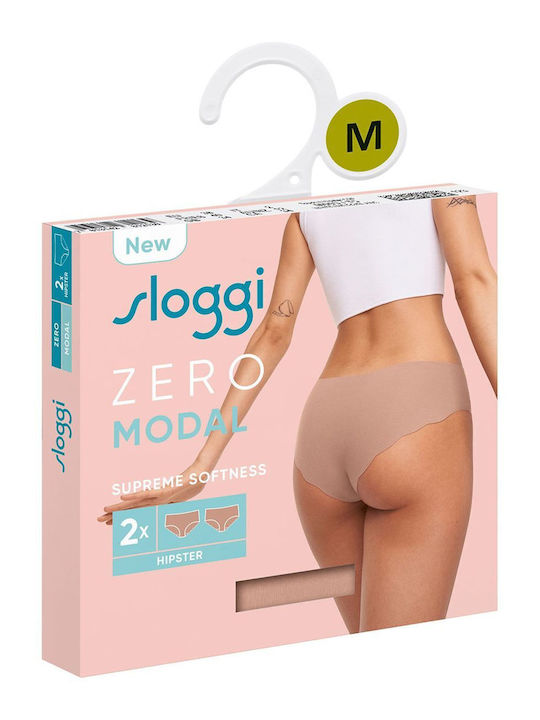 Zero Modal 2.0 Damen Slip 2Pack Nahtlos Beige