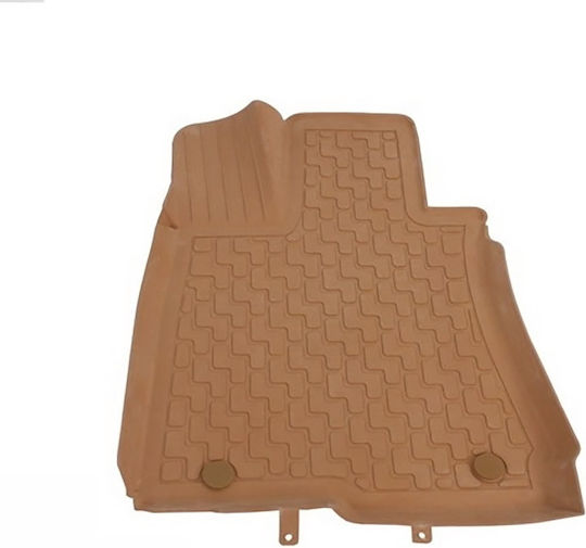 Set of Front and Rear Mats 4pcs Tray Type for Mercedes-Benz S 2005-2013 Beige