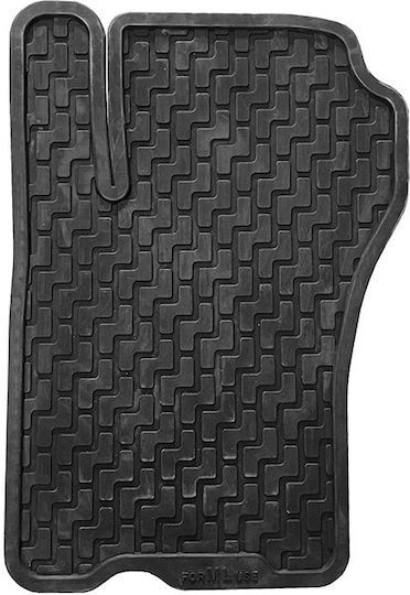 Set of Front and Rear Mats 3pcs Tray Type for Mercedes-Benz ML 1997-2005 Black