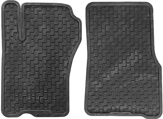 Set of Front and Rear Mats 3pcs Tray Type for Mercedes-Benz ML 1997-2005 Black
