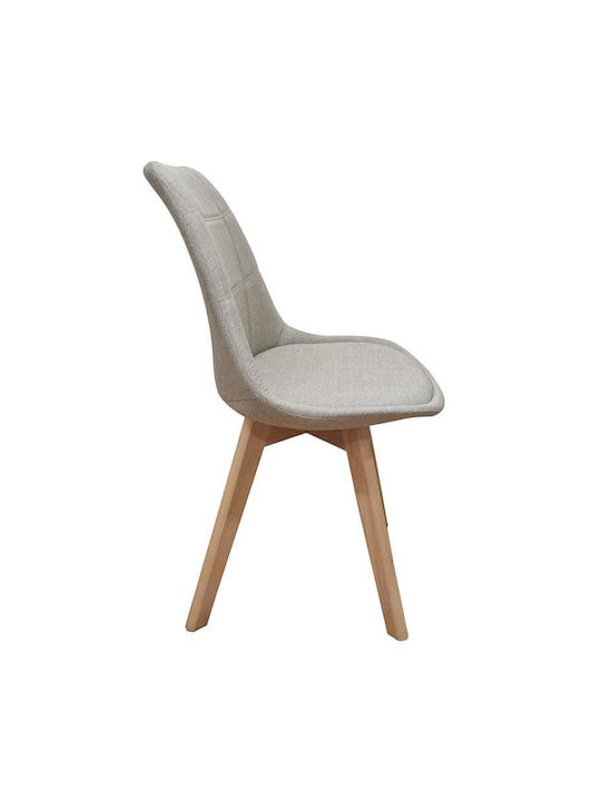 Bianca Dining Room Fabric Chair Cream 49x53x82cm