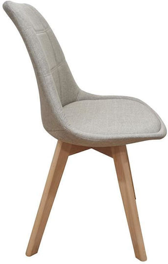 Bianca Dining Room Fabric Chair Cream 49x53x82cm