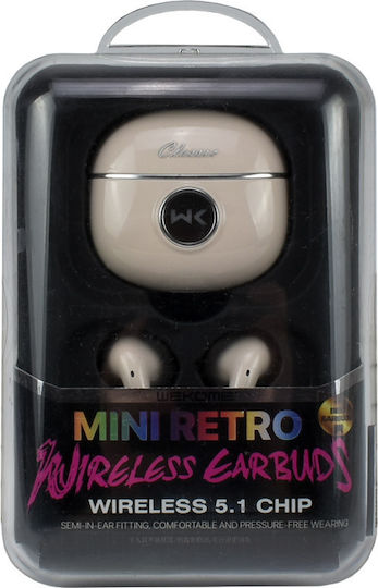 WK WK VA05 Earbud Bluetooth Handsfree Earphones with Charging Case Beige