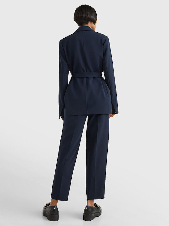 Tommy Hilfiger Damen Gekreuzt Blazer Marineblau