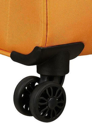 American Tourister Pulsonic Spinner Cabin Travel Suitcase Fabric Orange with 4 Wheels