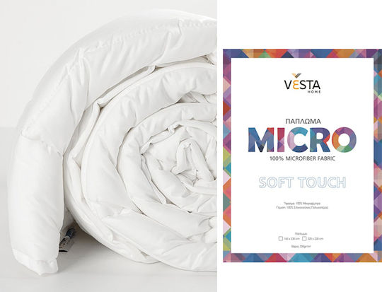 Vesta Home Пухено Куинсайз 220x230бр Micro Бял 300 г/м²Gsm 12.5 togs Togs