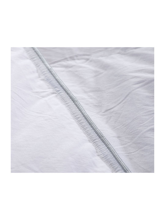 Nef-Nef Homeware Πάπλωμα Μονό Πουπουλένιο 160x220εκ. Duck Down 60/40 Λευκό 210 GSM 10 togs