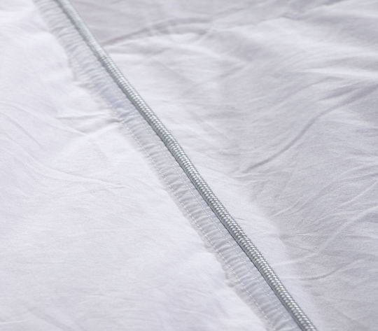 Nef-Nef Homeware Πάπλωμα Μονό Πουπουλένιο 160x220εκ. Duck Down 60/40 White Linen 210 GSM 10 togs