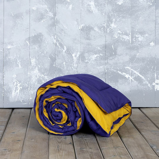 Nima Bettdecke Großes Doppelbett 220x240cm Abalone Blue / Mustard Beige 9.5 togs Togs