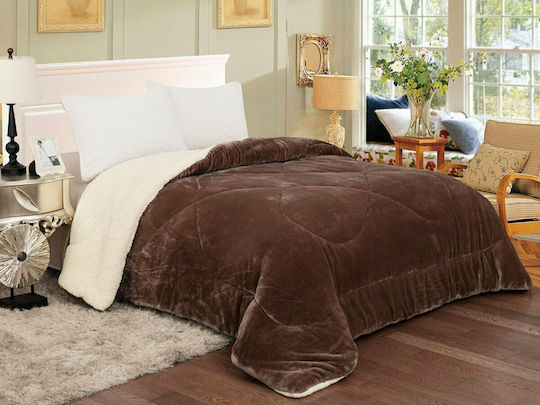 Sunshine Duvet Cover Queen 220x240cm Coral Mocha