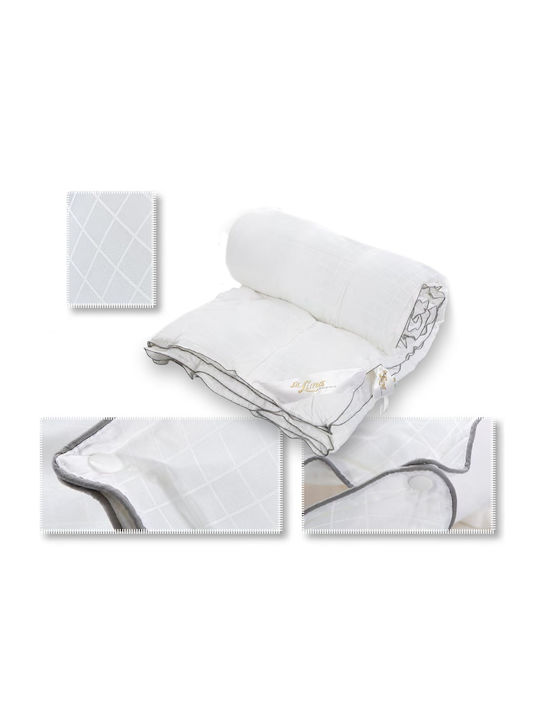 La Luna Πάπλωμα Μονό με Γέμιση Microfiber 160x220εκ. All Season Λευκό
