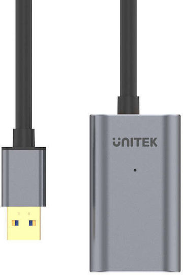 Unitek USB 3.0 Cable USB-A male - USB-A female Γκρι 10m Y-3005