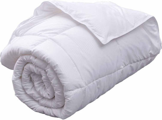 Palamaiki Single Quilt with Microfiber Filling 160x240cm Stripe White 300 GSM 7.5 Togs