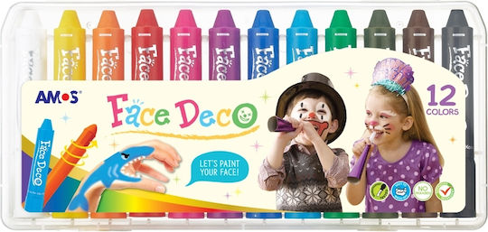 Carnival Face Painting Multicolour 12pcs