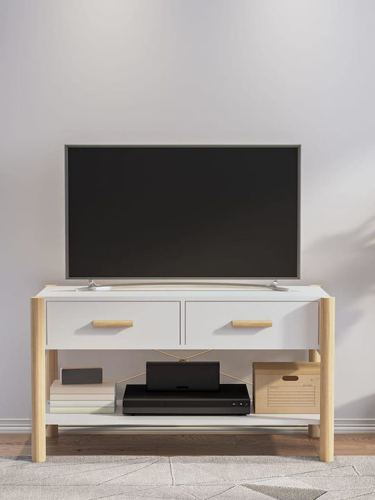 Particle Board TV Furniture with Drawers Natural L82xW38xH45cm