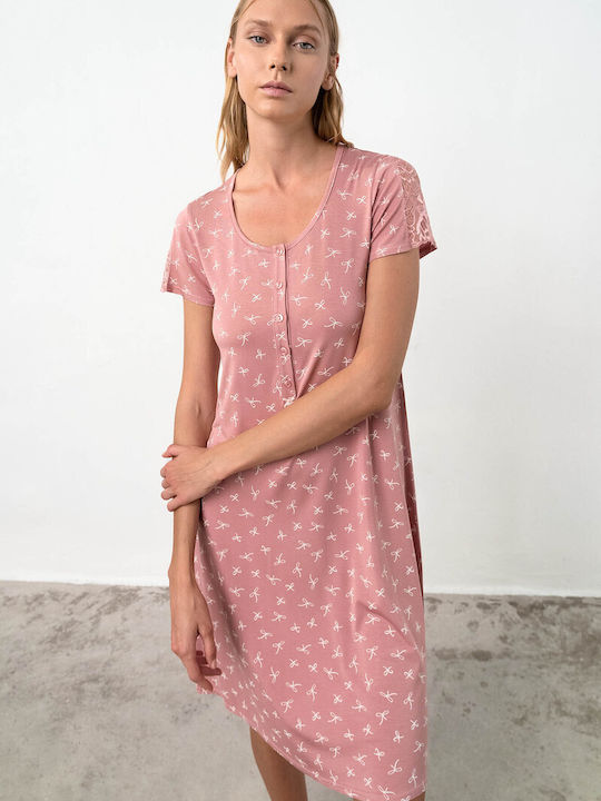 Vamp Summer Women's Nightdress Rose Dusty