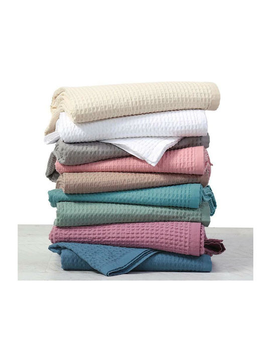 Nef-Nef Homeware New Golf Decke Piqué Moné 160x240cm Dusty Aqua