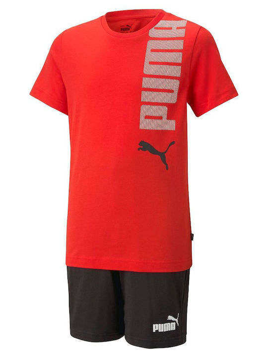 Puma Kids Set with Shorts Summer 2pcs Red