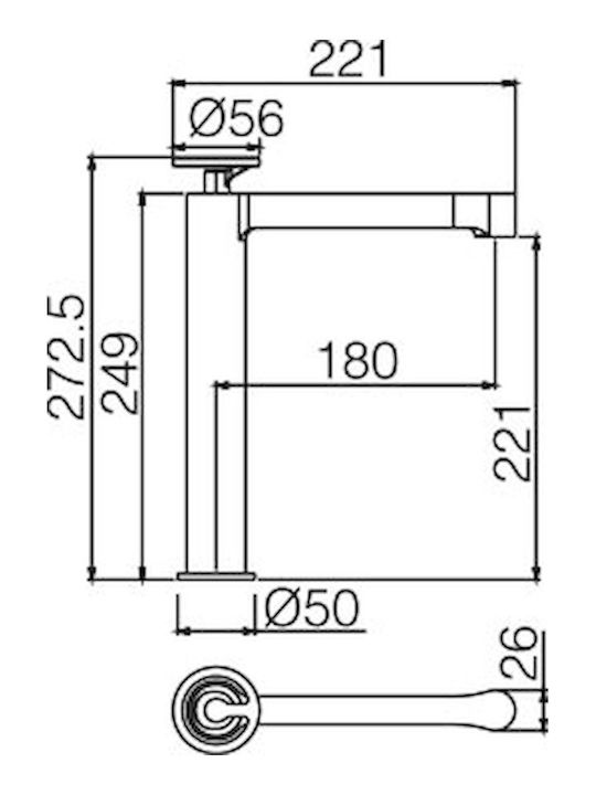 Excel Fuego Mixing Tall Sink Faucet Matte Black Excel Fuego Mixing Tall Sink Faucet Matte Black