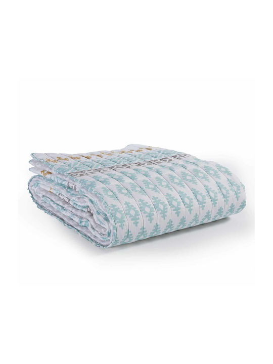 Nef-Nef Homeware Zoran Tagesdecke Übergröße Mikrofaser Aqua 220x240cm