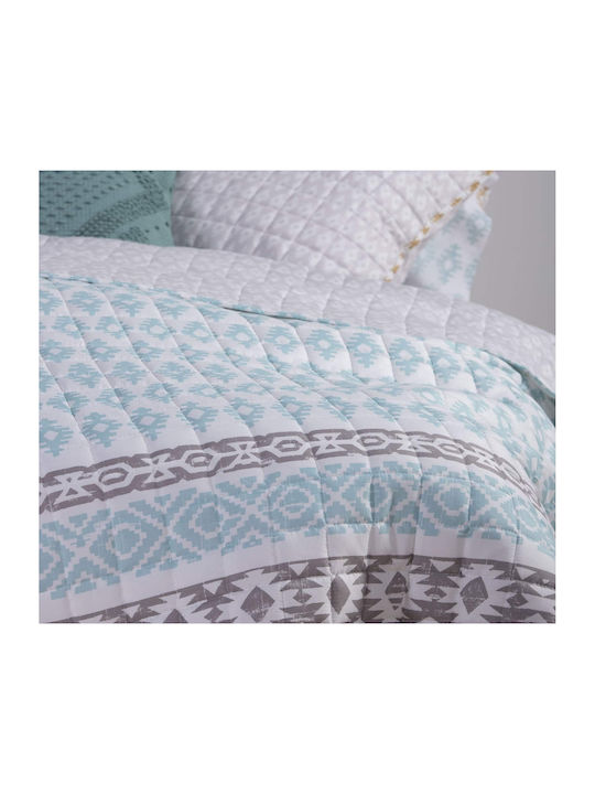 Nef-Nef Homeware Zoran Tagesdecke Übergröße Mikrofaser Aqua 220x240cm