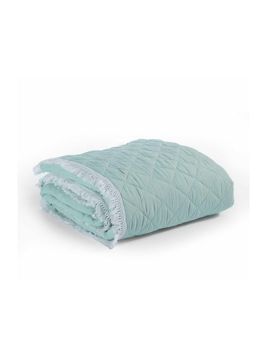 Nef-Nef Homeware Edna Coverlet Single Microfiber Aqua 160x220cm