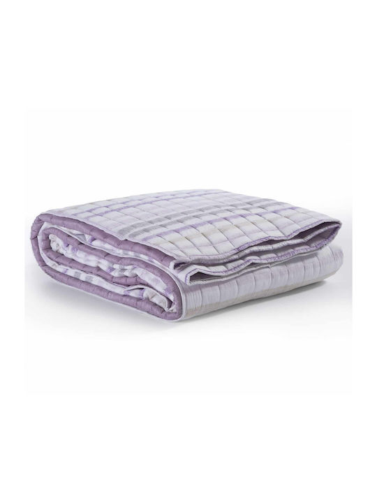 Nef-Nef Homeware Miles Coverlet Queen Size Microfiber Purple 240x220cm