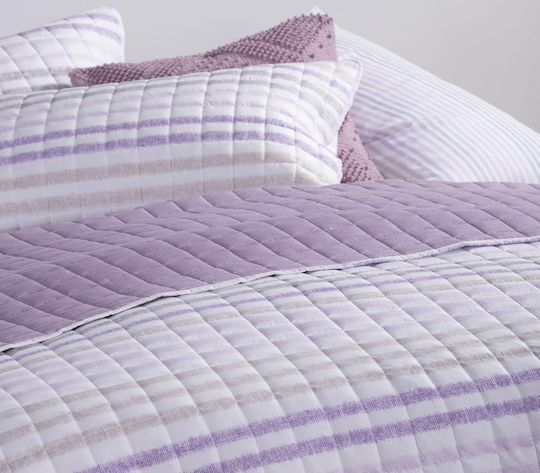 Nef-Nef Homeware Miles Coverlet Semi-double Microfiber Purple 180x220cm